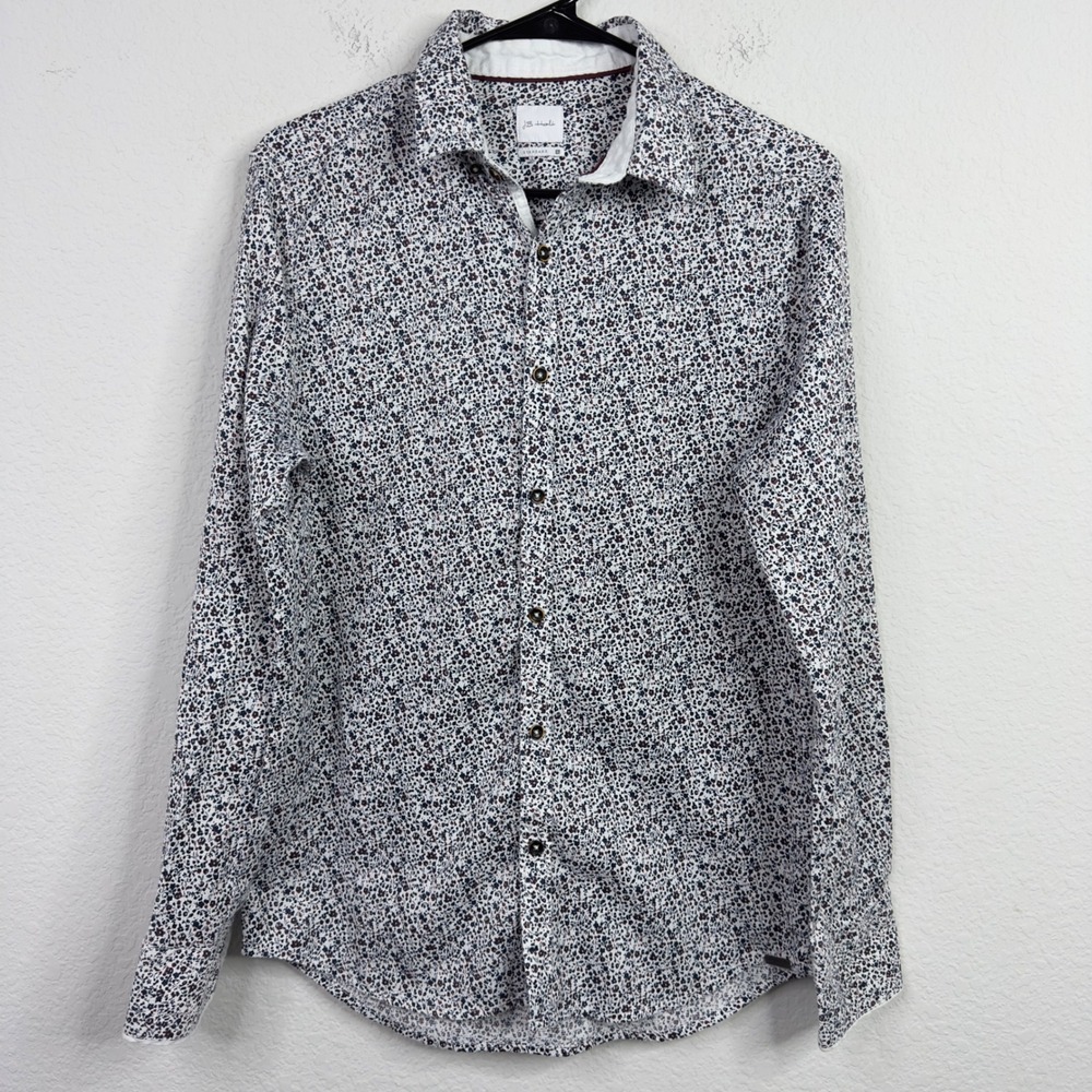 JB Holt Shirt Mens S Floral Button Standard Preppy Business Casual Coastal‎